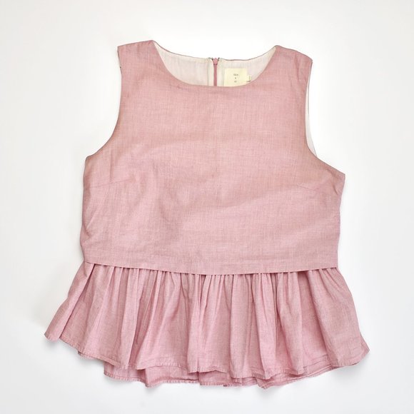 Cotton Pink Top with Peplum Under Layer - From 2008 - Picture 5 of 7